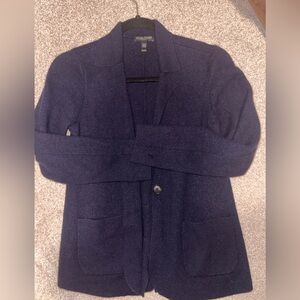 Eileen Fisher Midnight Blue Textured Blazer
